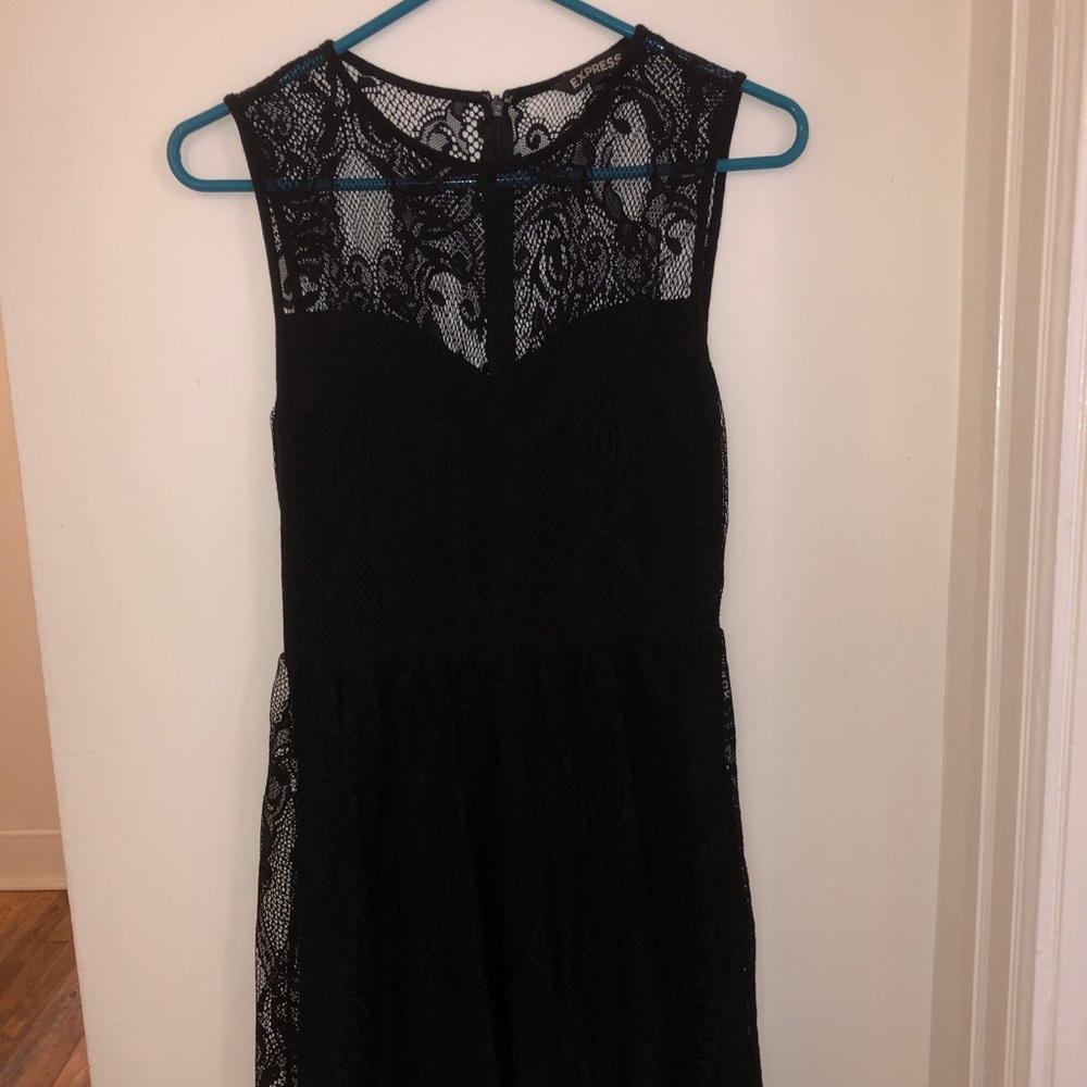 Black lace dress from Express